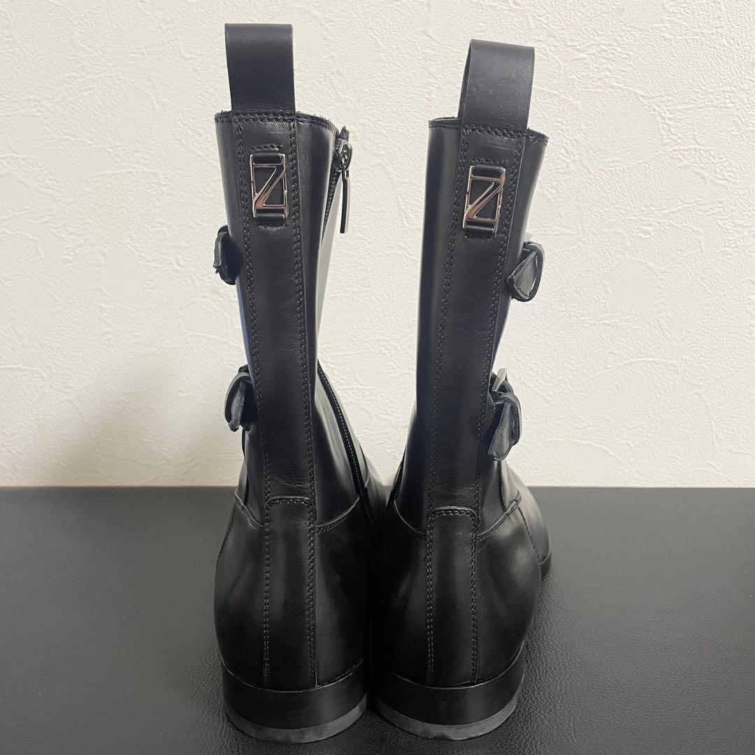 Ermenegildo Zegna (ゼニア)レザーブーツ 25.5cm 黒色