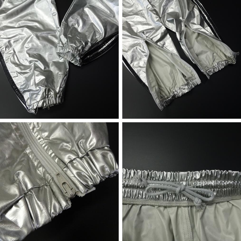 adidas アディダス ナイロンセットアップ スーツ シルバー Y3K - メルカリ