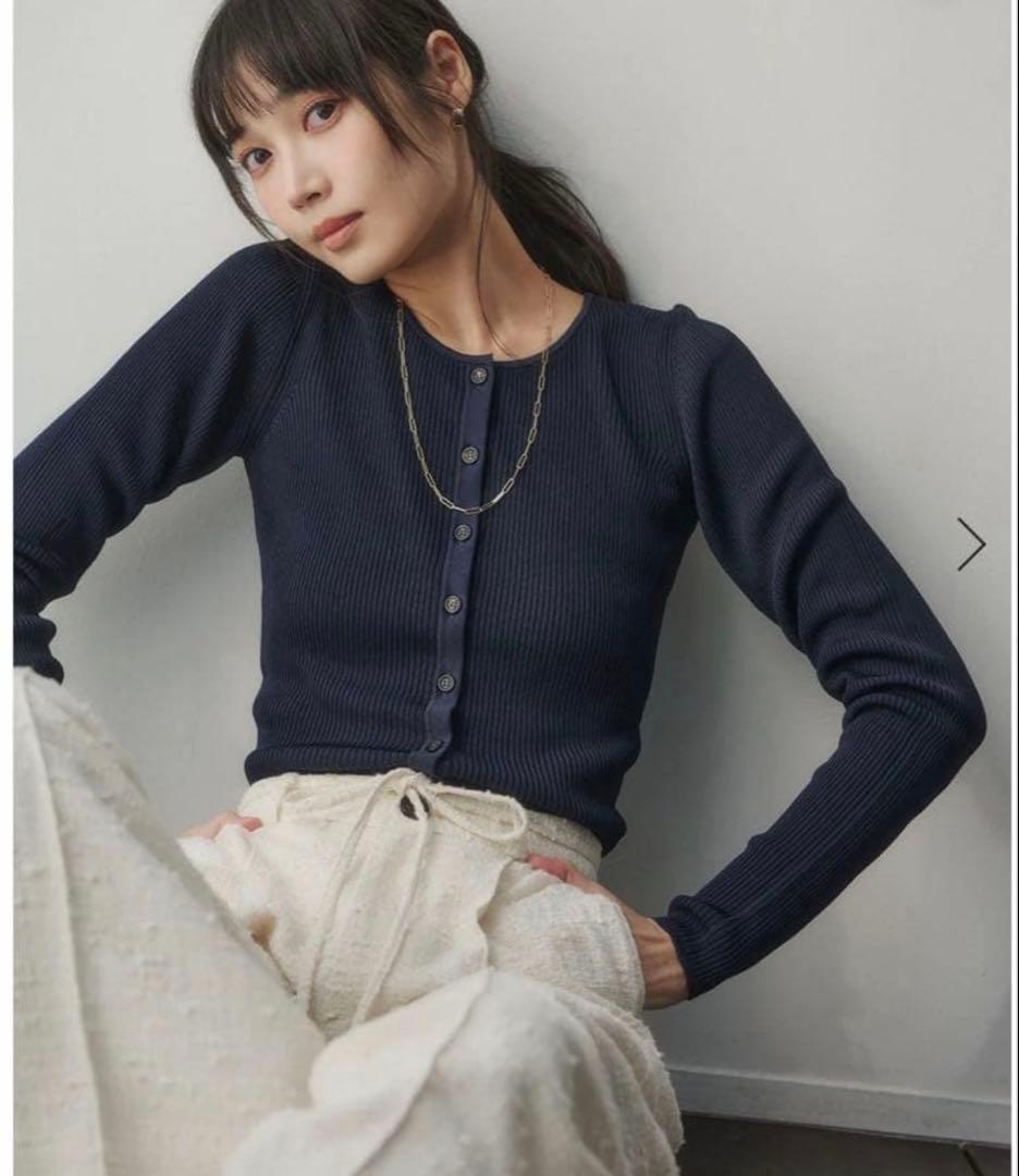 anuans リュクスビスコースニットカーディガン anuans（アニュアンス） カーディガン リュクスビスコースニット