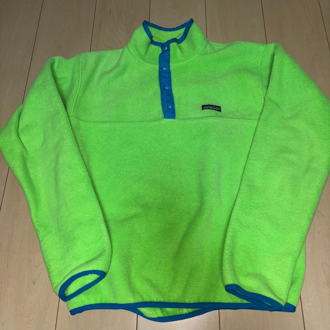 patagonia スナップT ネオングリーンフリース - メルカリ