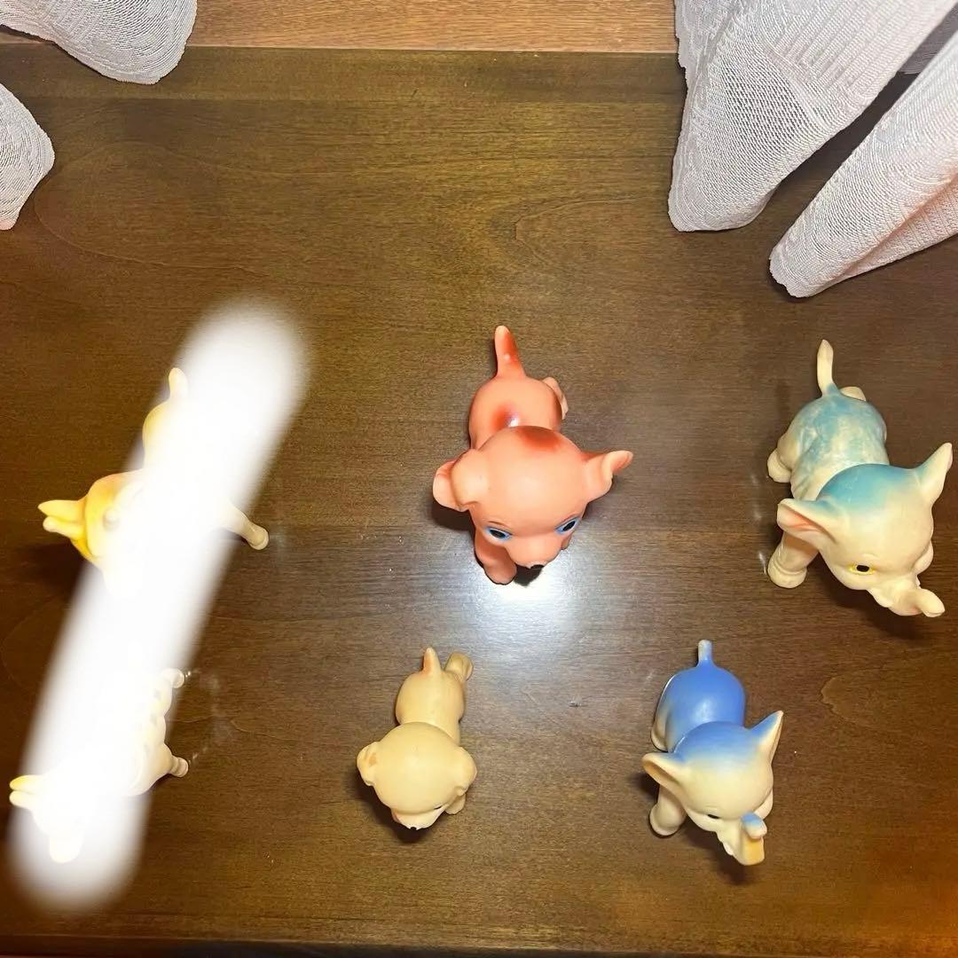 まとめ売り】ヴィンテージ ソフビ フィギュア 5体 昭和レトロ 動物