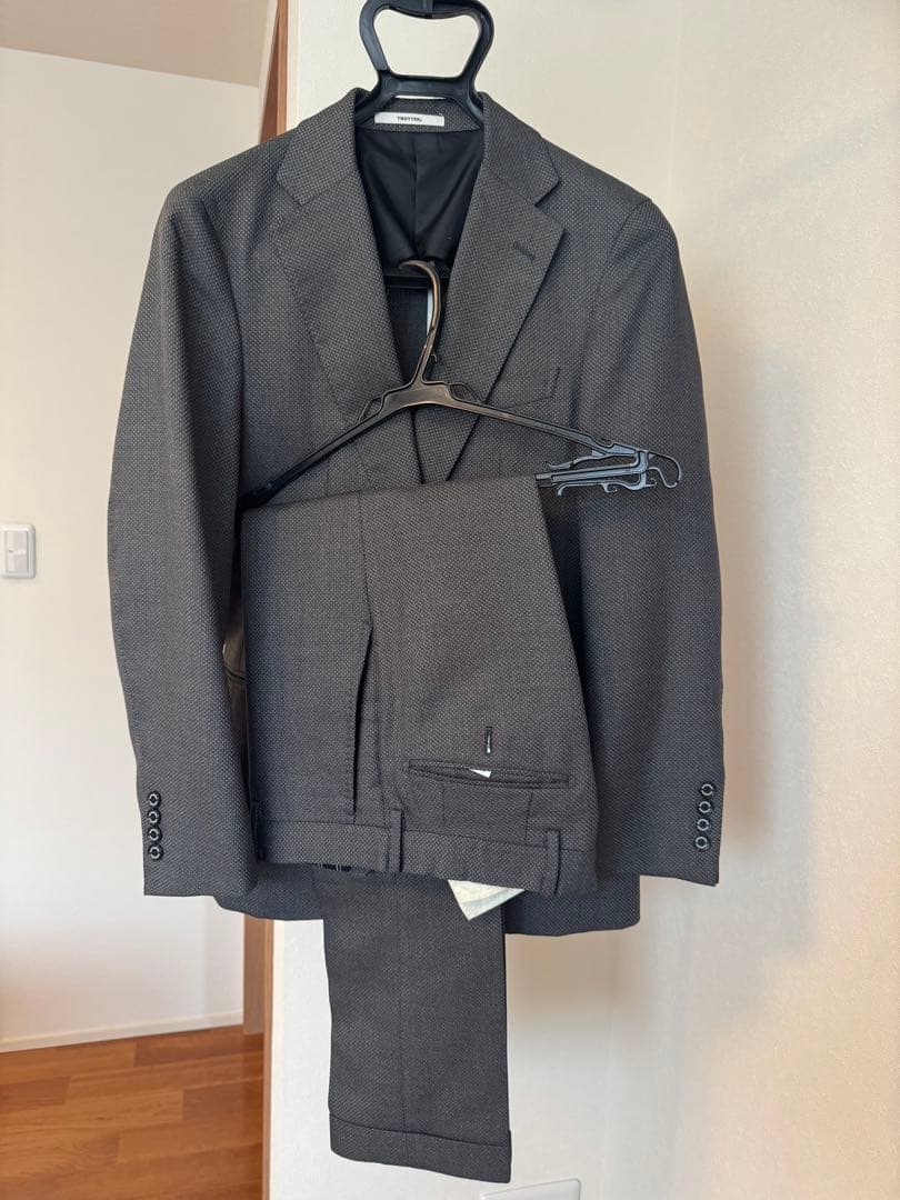 マッキントッシュ　フィロソフィーTROTTIER グレー 柄　スーツ トロッター エクストラソリッドトラウザーズ キャバリーツイル(パンツ