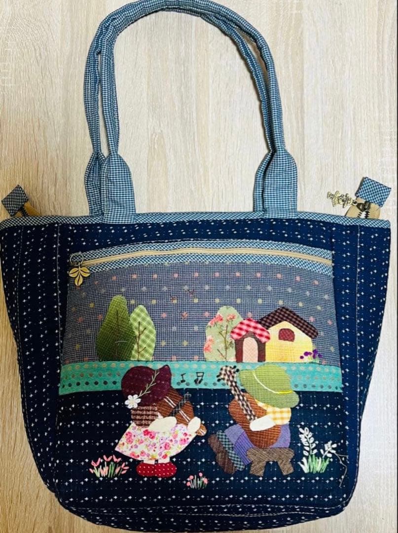 ☆新作9500→9000☆音楽スーちゃん＆ビリーくん☆ハンドメイド トート