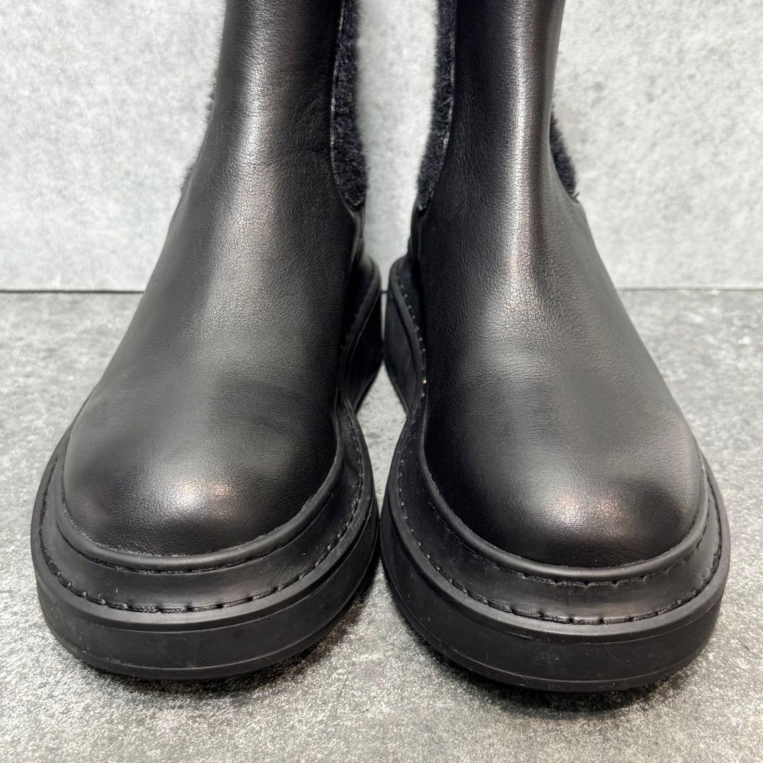 LANVIN on Blue サイドゴア ブーツ ニット ボア S 22.0cm