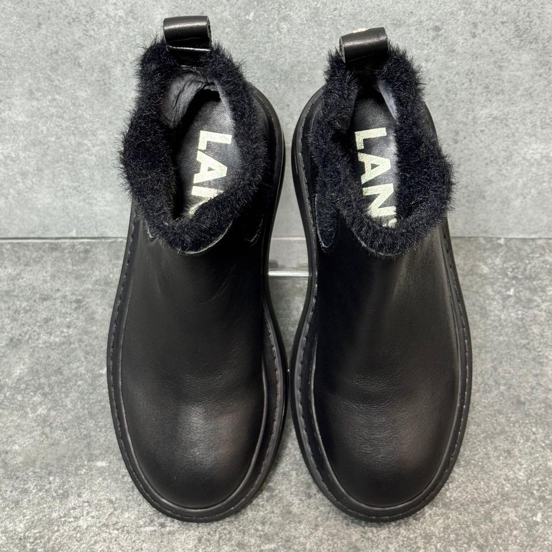 LANVIN on Blue サイドゴア ブーツ ニット ボア S 22.0cm