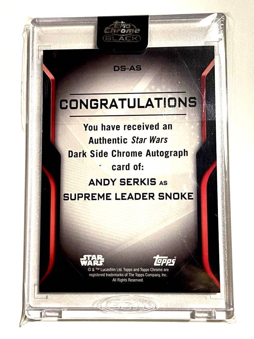 topps starwars サインカード スターウォーズ アンディサーキス - メルカリ