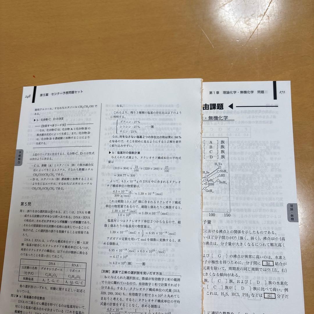 鉄緑会高3化学2023年度、化学要点集、夏期講習分野別、化学実力演習