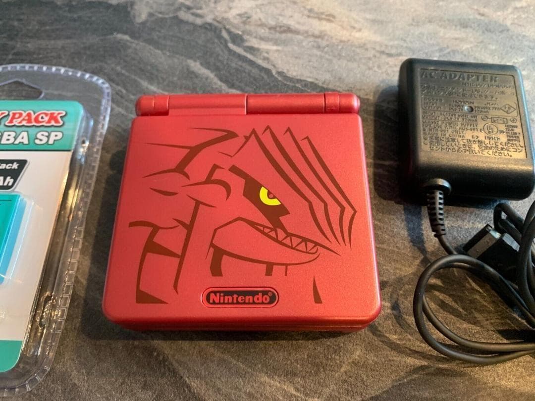 美品 シェル交換品 ゲームボーイアドバンスsp グラードンエディション ゲームボーイアドバンスSP グラードンエディションレプリカ 交換用