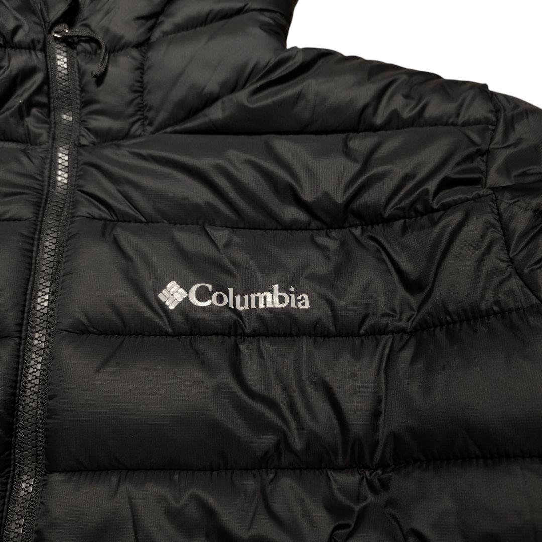 Columbia ダウンジャケット ダウンパーカー 黒 XL ドローコード - メルカリ