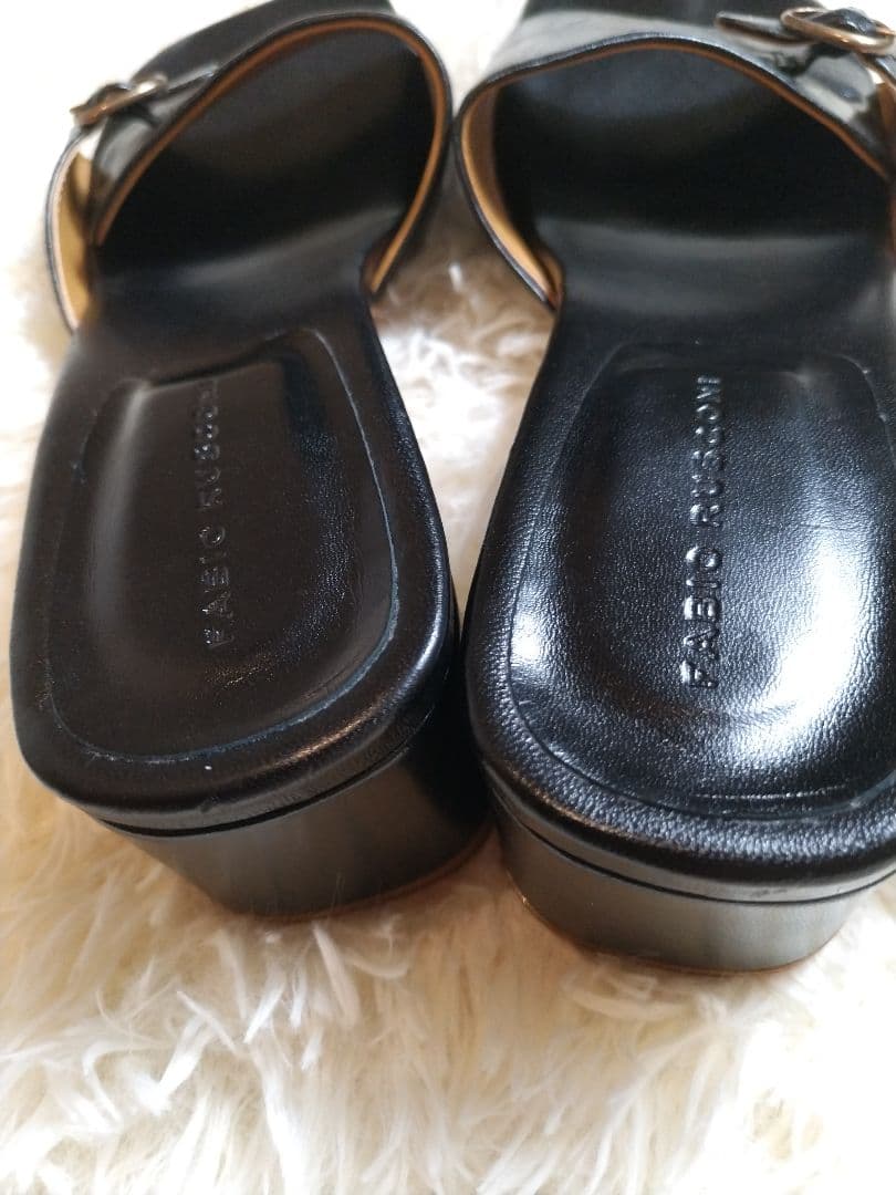 美品】39 ファビオルスコーニ ミュール サンダル ブラック 24cm - メルカリ