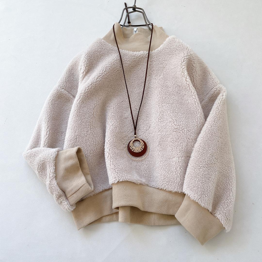 美品】ETRE TOKYO エトレトウキョウ ハーフジップ ボアスウェット