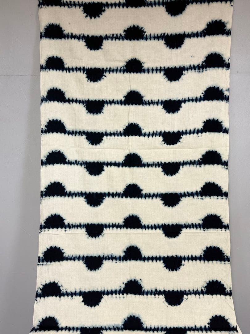 N5「片野絞り」民藝 藍染絞り職人 片野かほり 藍染絞り布 国展 出品