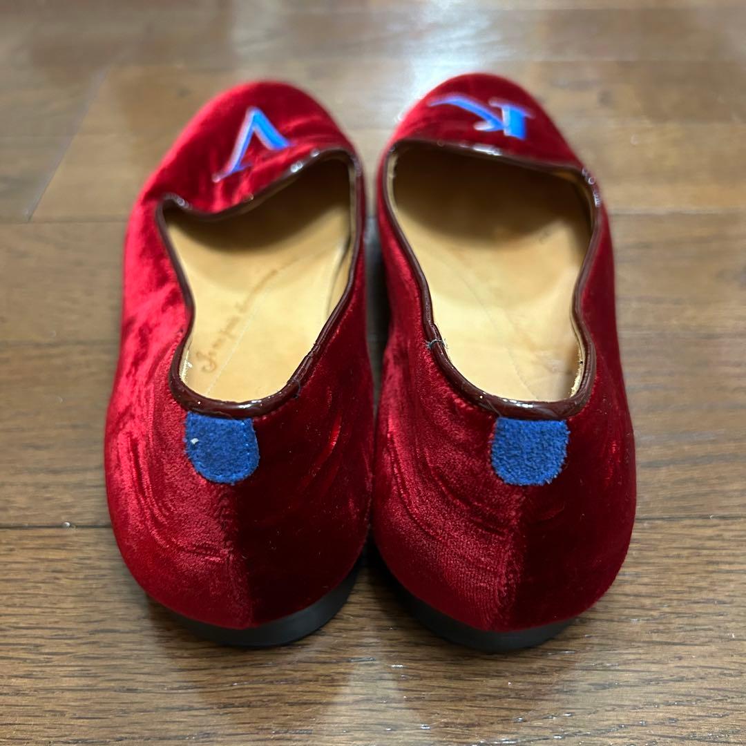 CHIARIN様専用美品 シャテル ベルベット フラットシューズ 刺繍 36.5