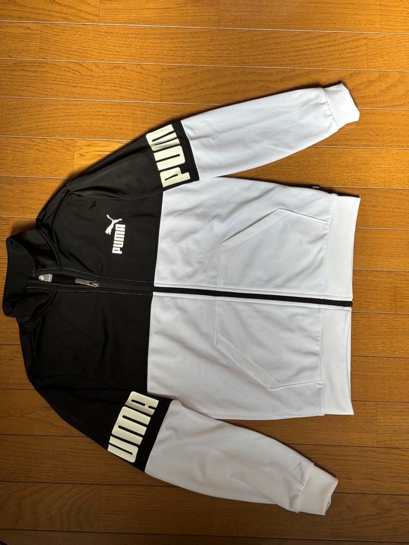 新品 PUMA ジップアップジャケット 150cm ブラック/ホワイト - メルカリ