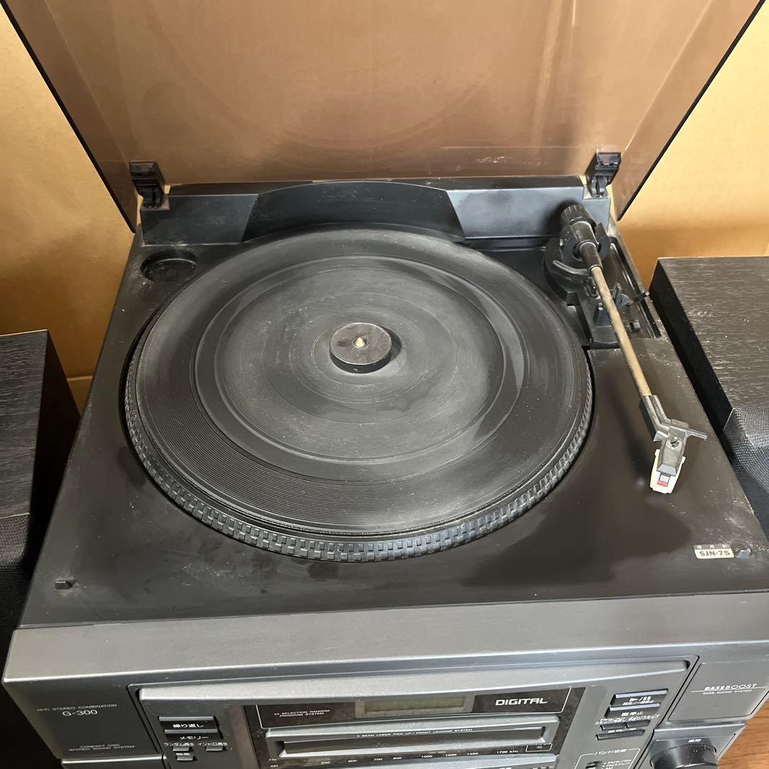 コロムビア ステレオコンポ レコード CD カセット ラジオ G-300 - メルカリ