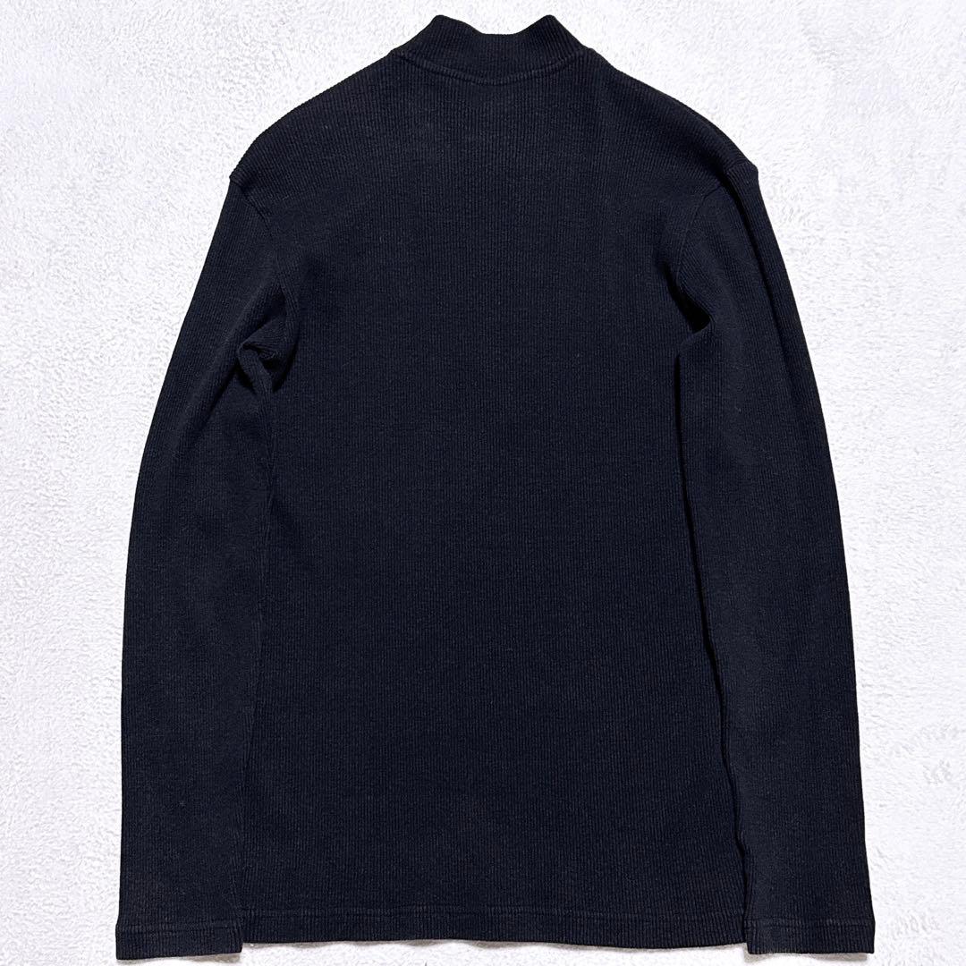 90s【美品】アニエスベーオム ハーフジップ ドライバーズニット