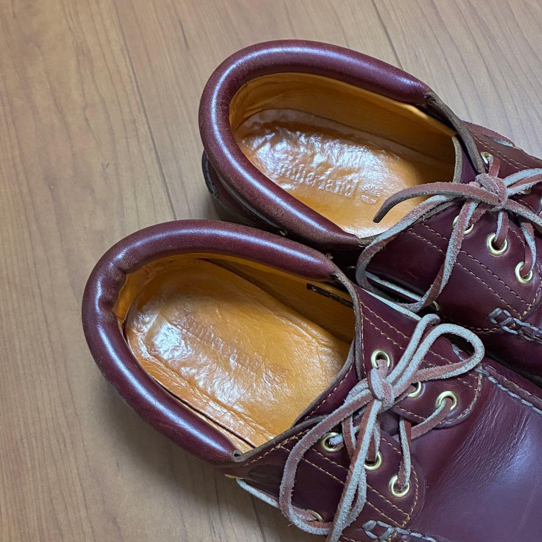 Timberland 3eye 25.5cm バーガンディ デッキシューズ - メルカリ
