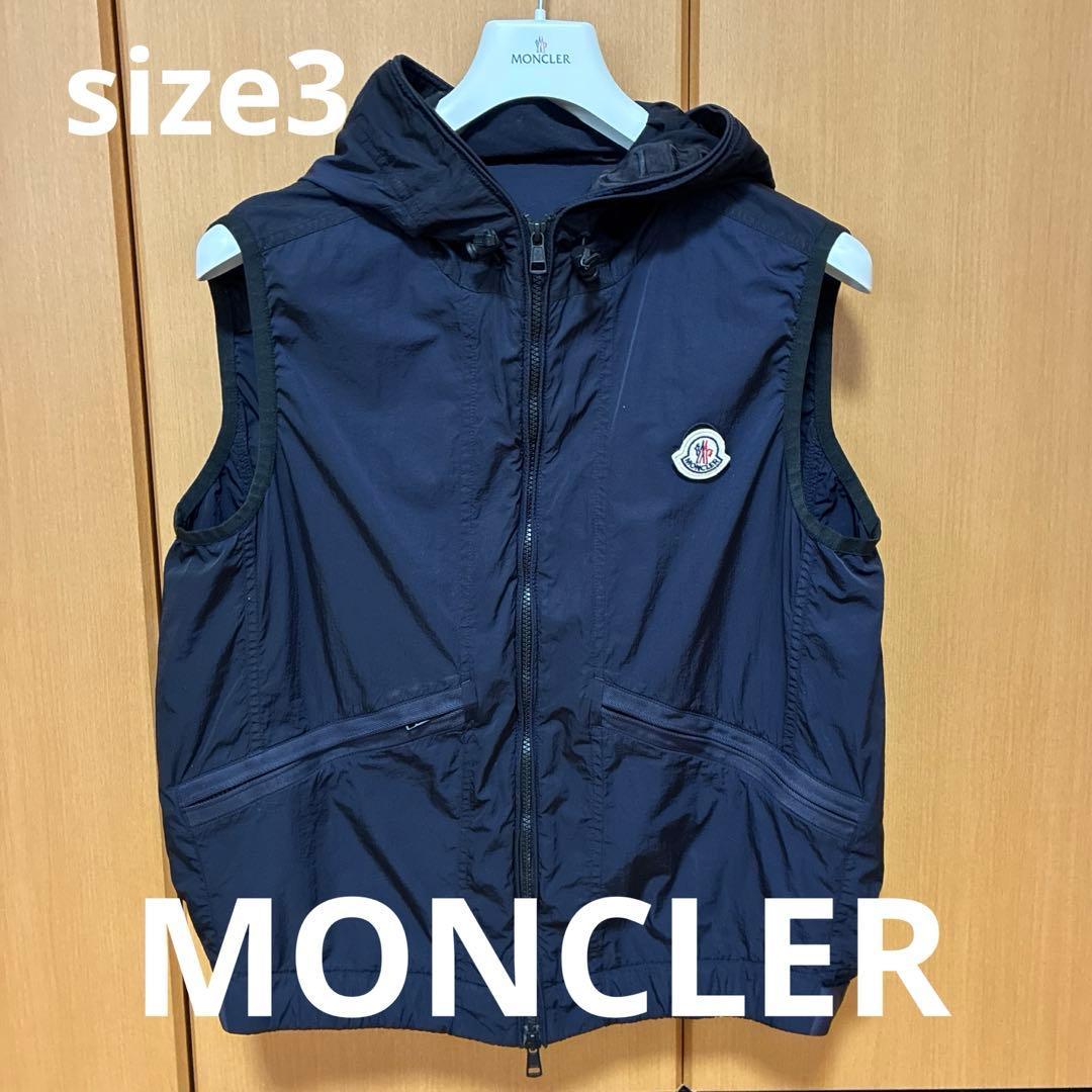 MONCLERナイロンベストsize3 MONCLER (モンクレール) 撥水ナイロン フルジップ ベスト Pakito