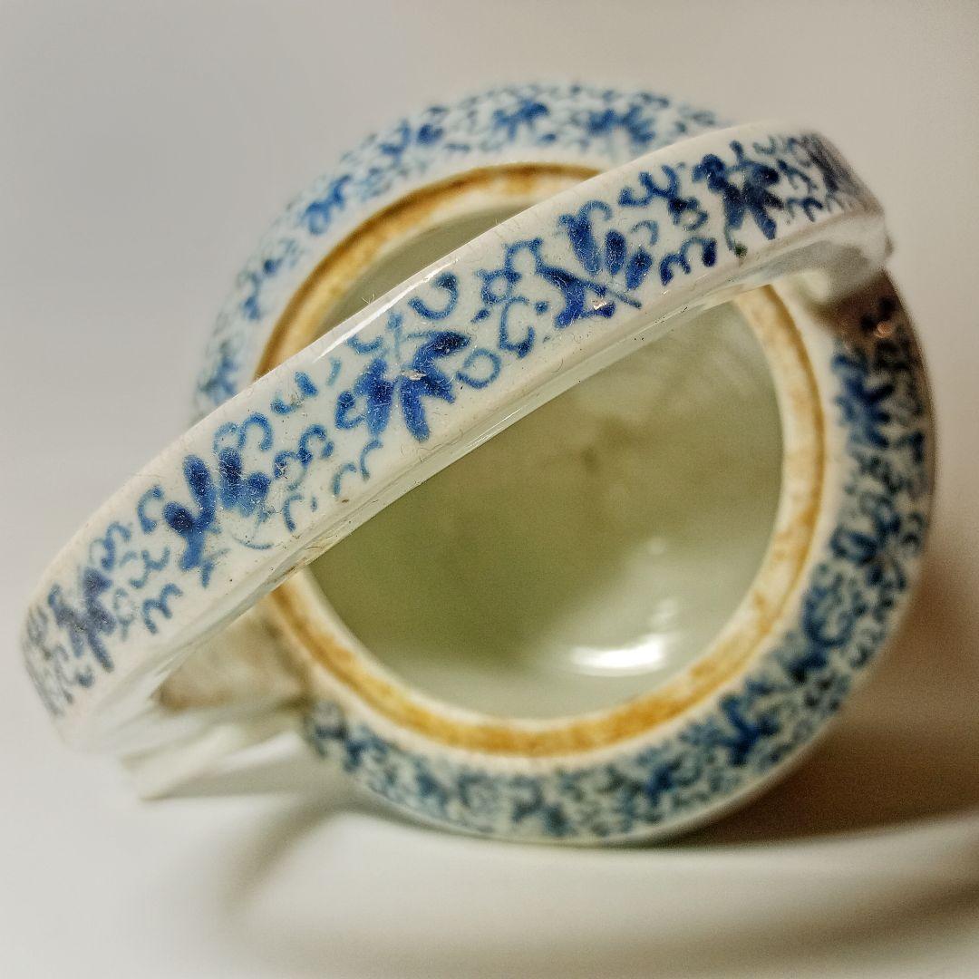 古伊万里 微塵花唐草文銚子 【初期伊万里 古九谷 藍九谷 柿右衛門