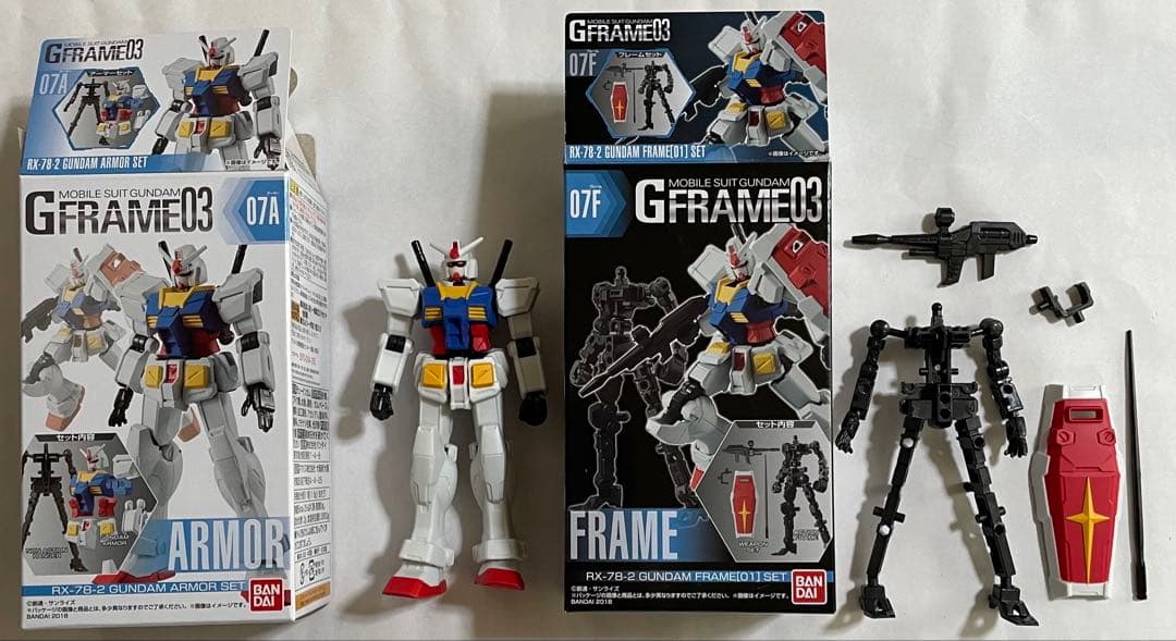 Gフレーム03 RX-78-2ガンダム他全6体(アーマー&フレームセット) - メルカリ