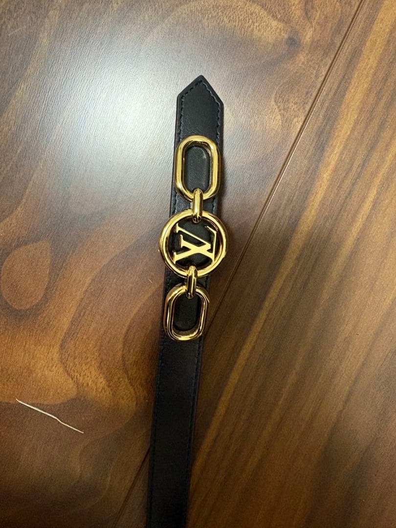 ルイヴィトンリバーシブルゴールド金具 ベルト バックルが可愛い】LOUIS VUITTON☆リバーシブル ベルト (Louis