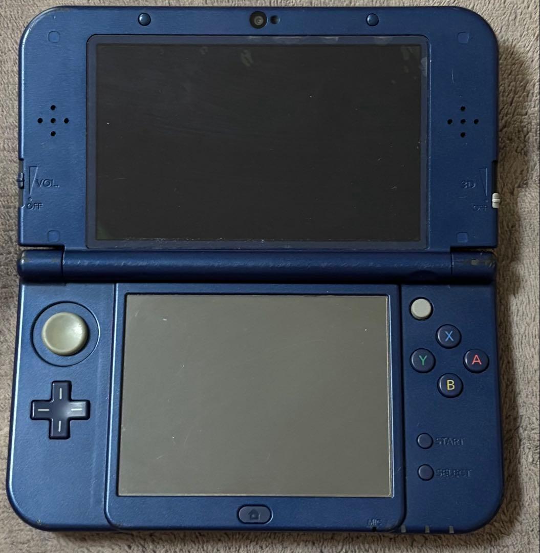 New 3DS LL ネイビー 本体 ジャンク品 カセット付き - メルカリ