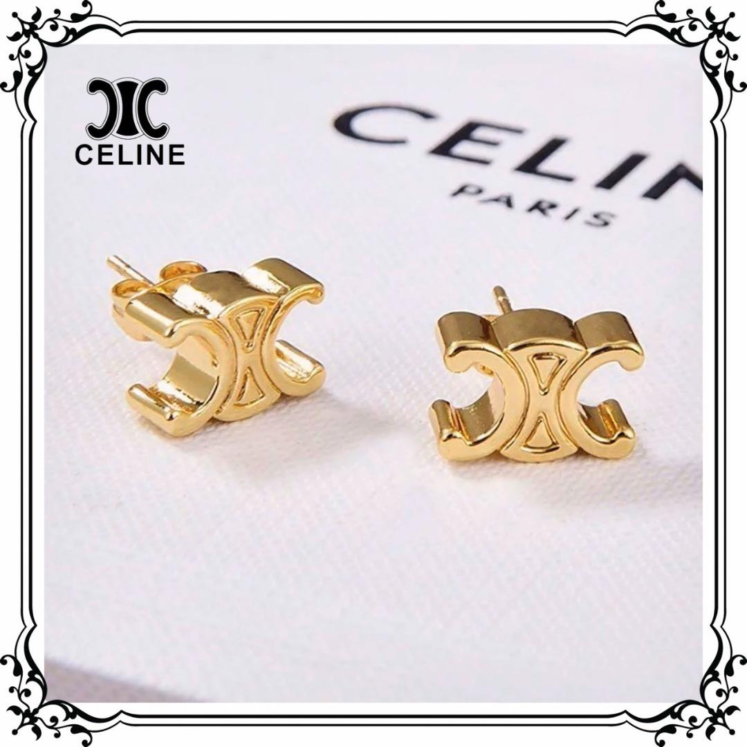CELINE トリオンフ スタッズ ピアス 両耳セット‼️ - メルカリ