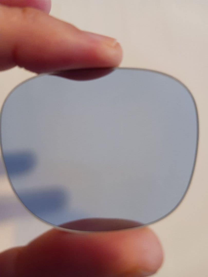金子眼鏡店、青色楕円形メガネレンズ 反射防止コーティング