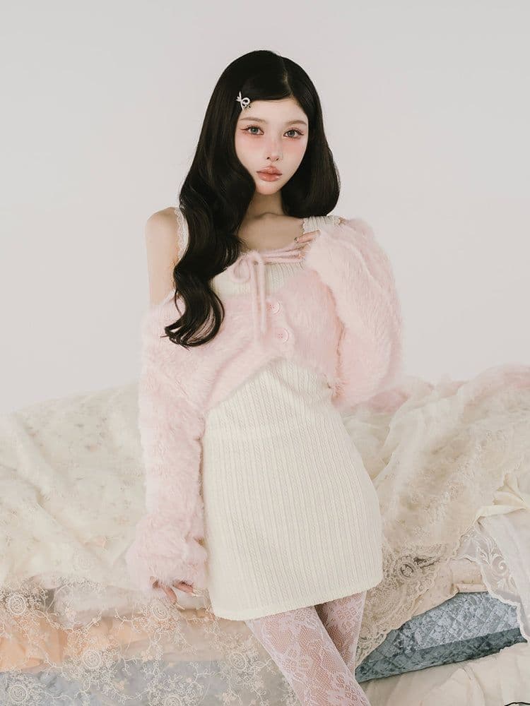 Darich ケーブルニットソーセットミニワンピース(FREE-L.IVO) ケーブルニットソーセットミニワンピース – Darich (ダーリッチ)