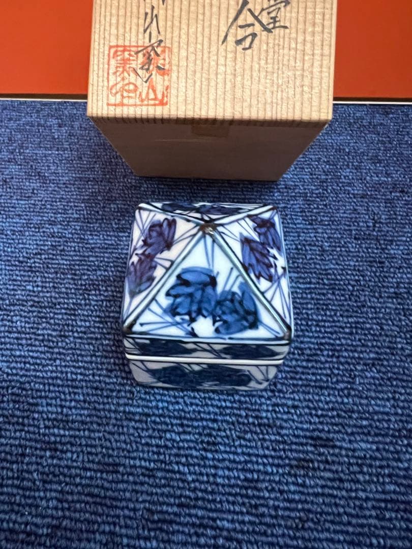 1224 桃山窯 香合 染付 辻堂 高野昭阿弥作 未使用 - メルカリ