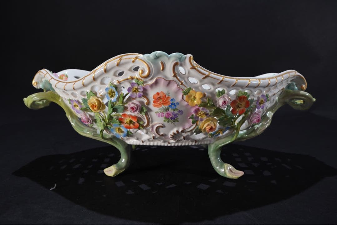 マイセン 色絵貼花オープンワークコンポート - メルカリ