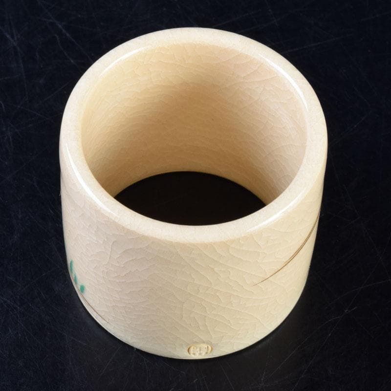 茶道具 京焼 色絵 菖蒲文 蓋置 在銘 V 8528 - メルカリ