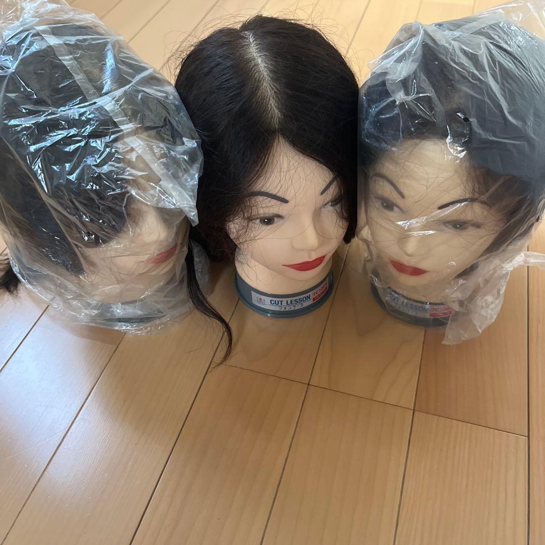 カットレッスン用ウィッグ FC108N 3体セット カットレッスン用ウィッグ FC108N 3体セット カットレッスン用ウィッグ
