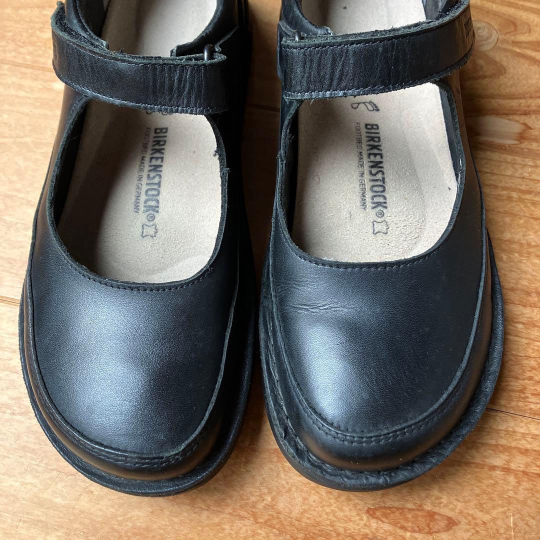 美品 ビルケンシュトック JUNE ストラップシューズ 24.5 本革 黒