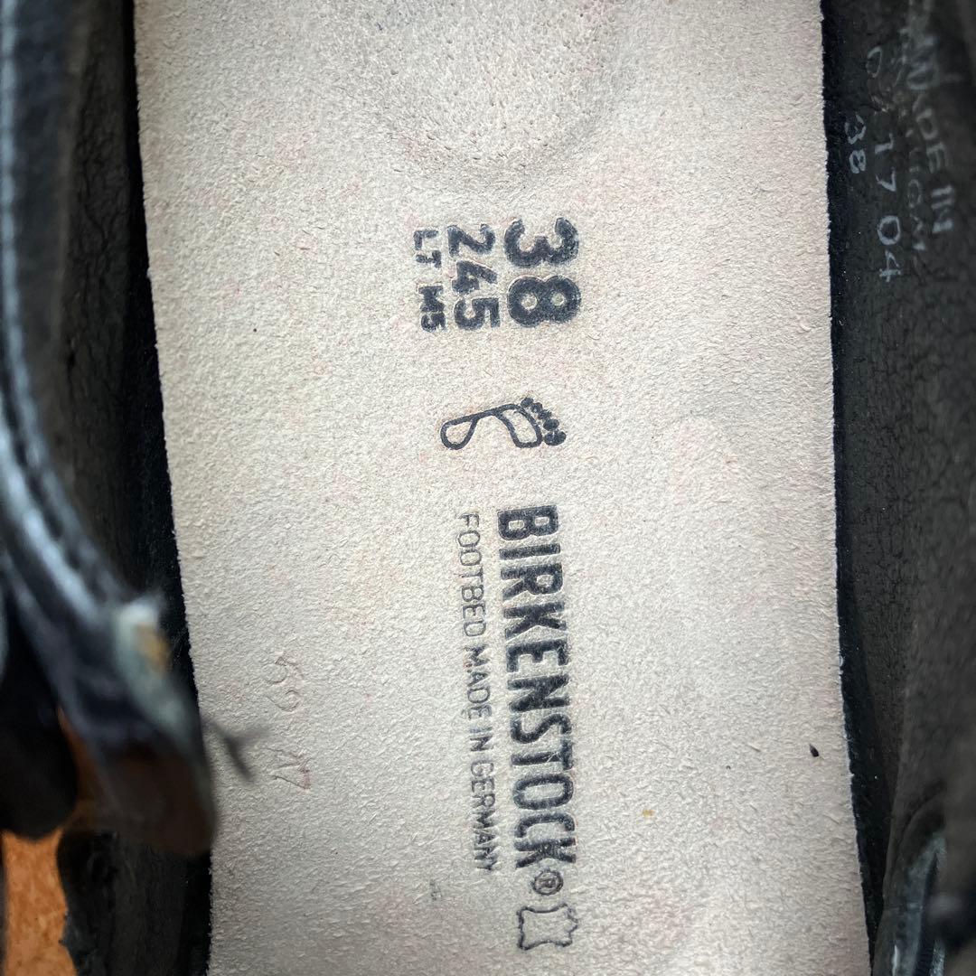 美品 ビルケンシュトック JUNE ストラップシューズ 24.5 本革 黒