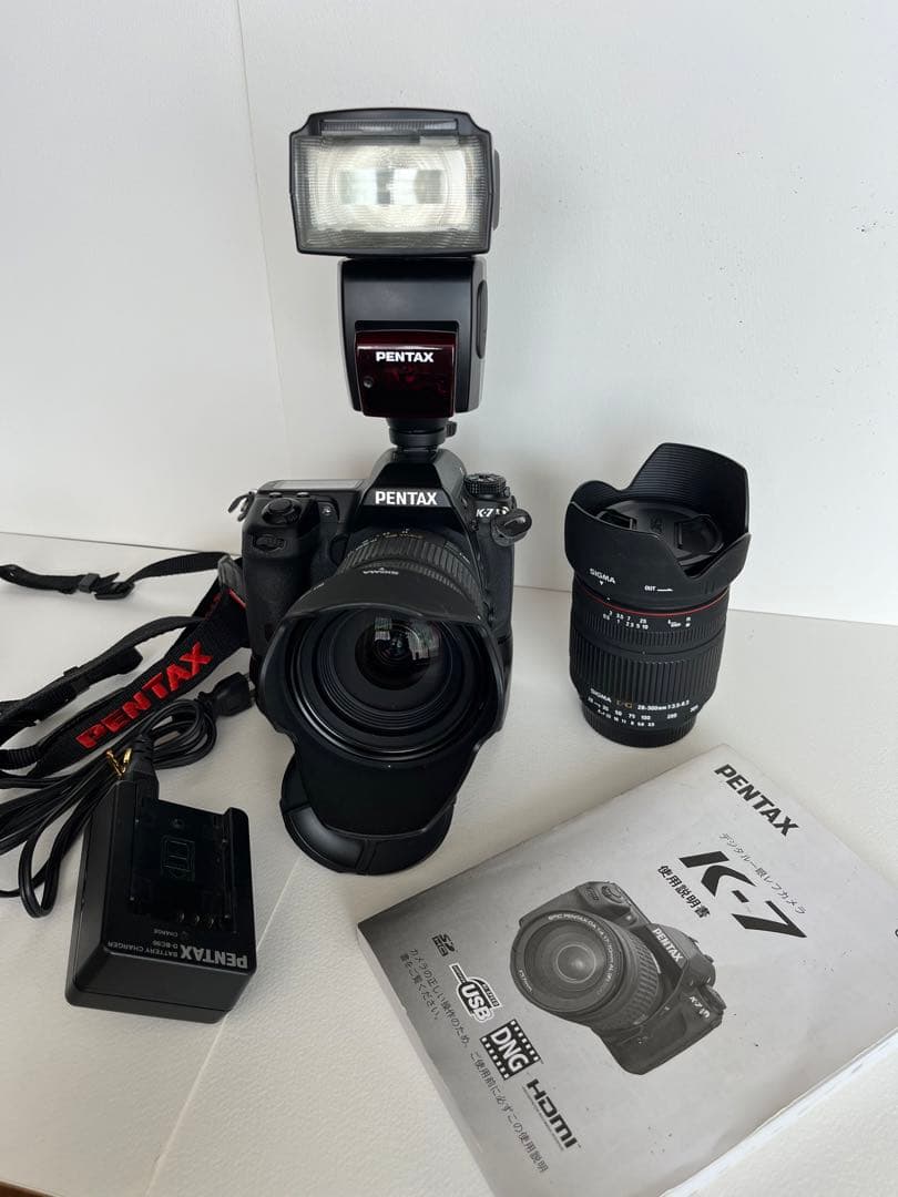 PENTAX K-7 レンズ2本 ストロボセット