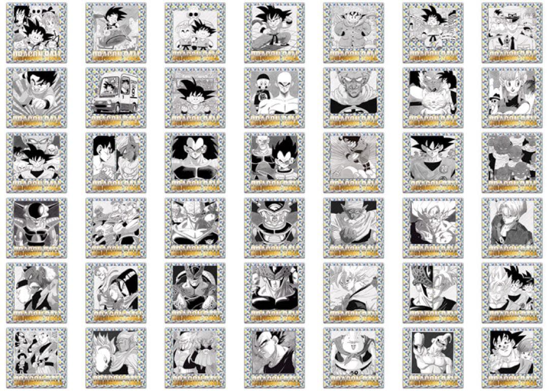 ドラゴンボール ウエハース シール 40周年記念 全42種 フルコンプ② ドラゴンボール」全42巻の原作イラストをホログラム＆ダブル箔押し