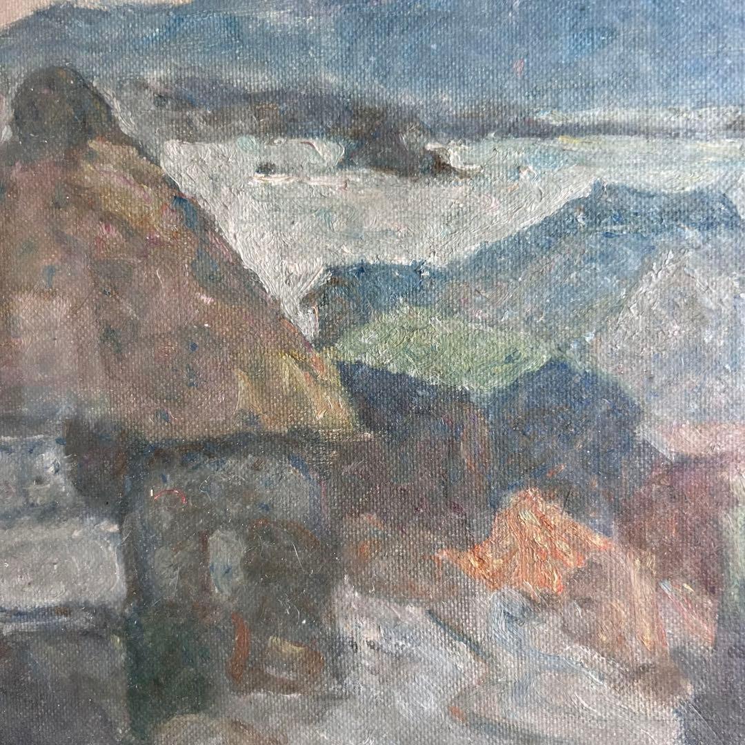 画家 木村辰彦 油絵 外房の漁村 太海村 - メルカリ