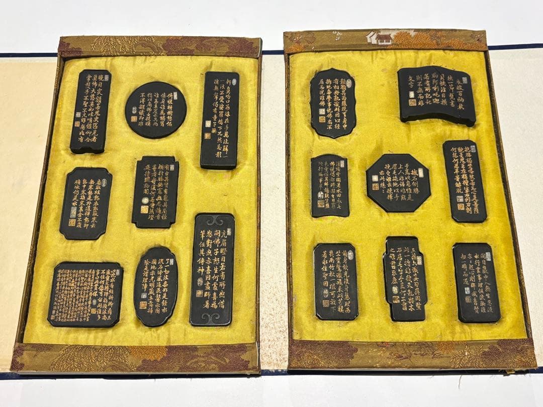 「十六羅漢倣古蔵墨」中国墨 16点1帙|書道 唐墨 十六羅漢倣古蔵墨」中国墨 16点1帙|書道 唐墨 曹素功 古墨 書道具