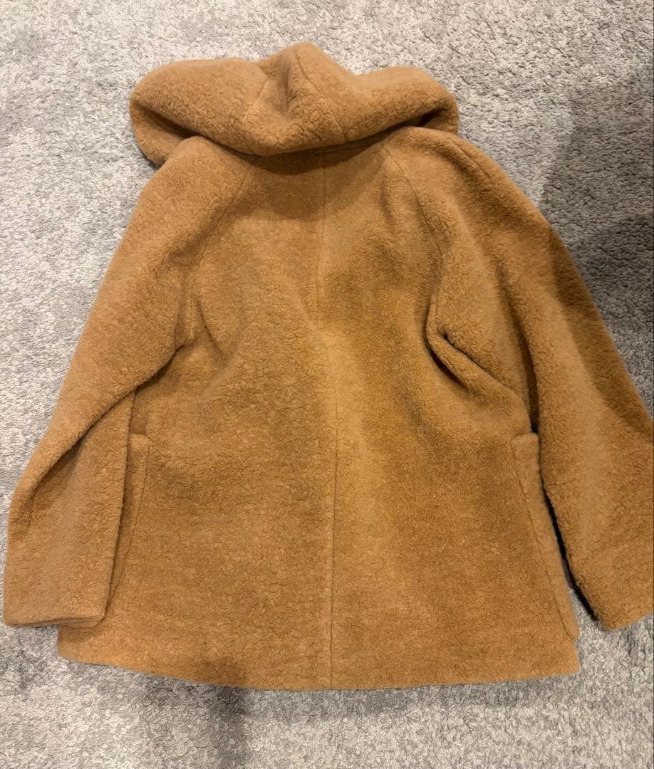 EPOCAエポカボアベアーフードコート40キャメルブラウン羊毛 - メルカリ