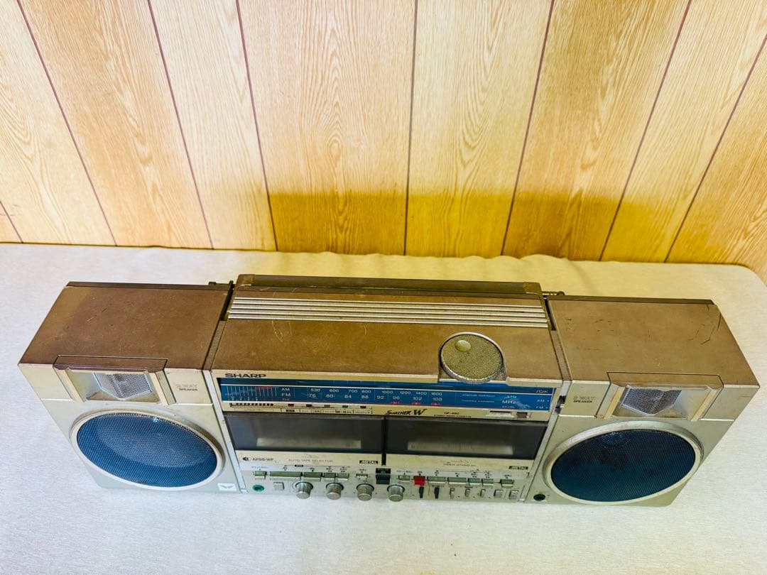 SHARP GF-490 大型ラジカセレトロ ダブルラジカセ サーチャー - メルカリ
