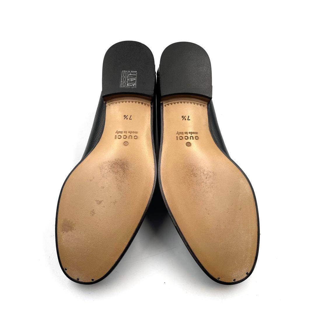 《未使用品》GUCCI グッチ ホースビット ビットローファー 黒系 7 1/2