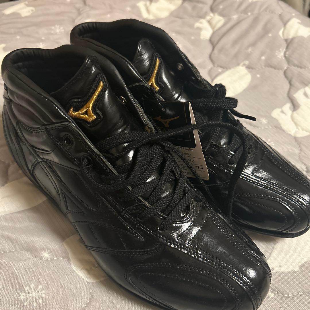 ミズノプロ　野球スパイク　27cm ミズノ（MIZUNO）（メンズ）野球スパイク ミズノプロ 黒 金具 一般 PS2