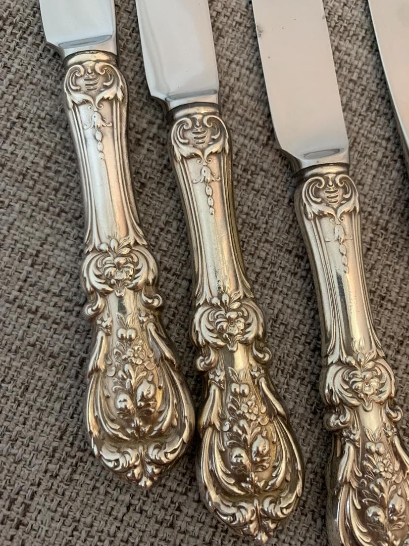 REED & BARTON 純銀スターリングシルバー製 テーブルナイフ4本 - メルカリ