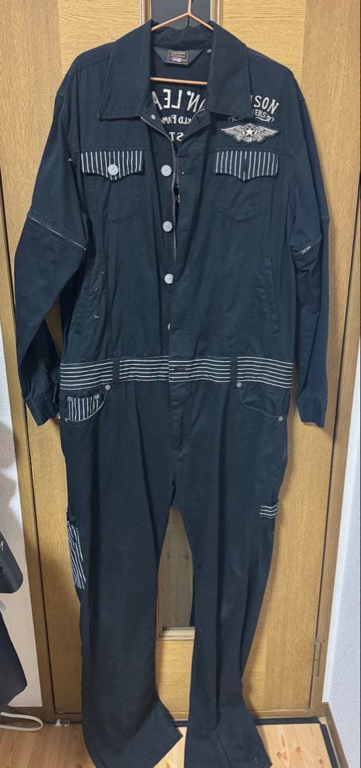 vanson バンソン つなぎ 刺繍 オールインワン XXL 羽 切替 2way vanson バンソン つなぎ 刺繍 オールインワン XXL 羽 切替 2way vanson