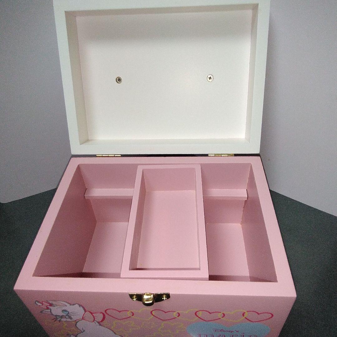 ディズニー マリーちゃん ジュエリーケース 小物入れ 木箱 木製 取手