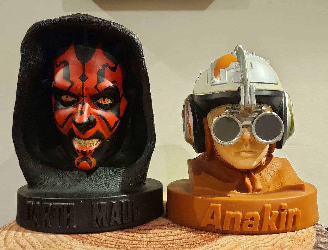 スターウォーズ　ダースモール& アナキン.スカイウォーカー バスト貯金箱 スターウォーズ ダースモール& アナキン.スカイウォーカー バスト貯金