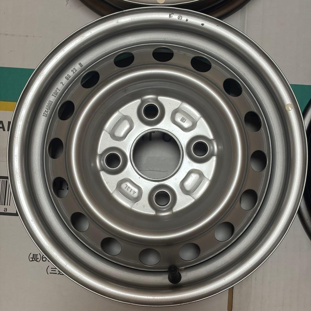 轟*匠様 新車外し 4本 ダイハツ スチールホイール 12インチ 4.00B ハ