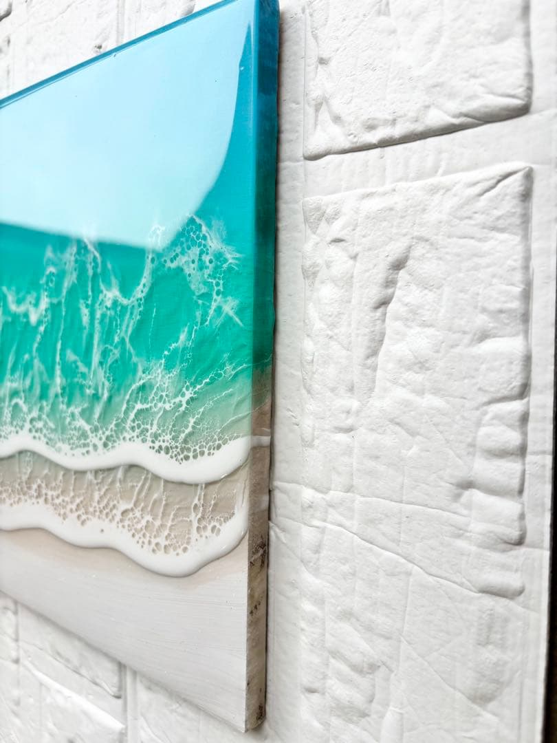 人生の再スタートを迎える方へ 海レジンアート 42×22cm - メルカリ