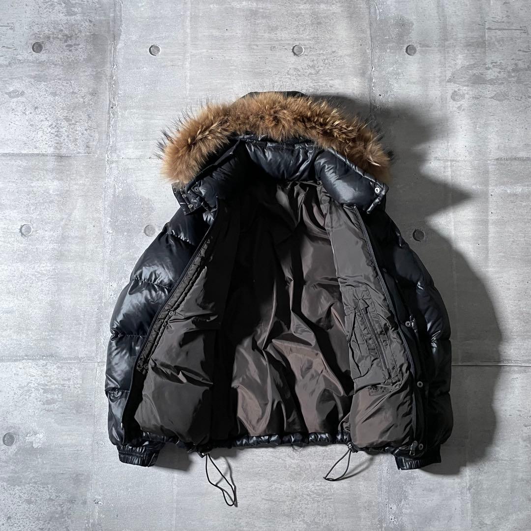 短丈 ファーダウンジャケット 光沢 ドローコード アーカイブ y2k opium